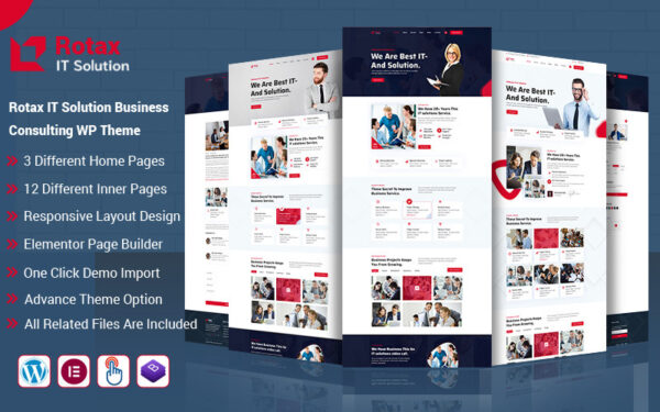 Rotax - IT Solution Business Consulting WordPress Theme - Image 1