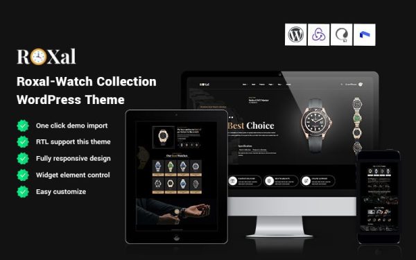 Roxal - Watch Collection WordPress Theme - Image 1