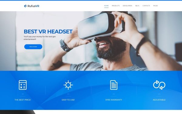 RufusVR - VR Startup Responsive WordPress Theme - Image 1