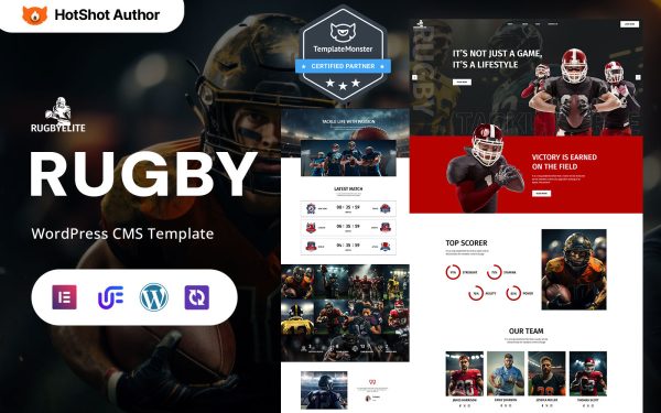 RugbyElite - Rugby Game And Match Schedules WordPress Elementor Theme - Image 1