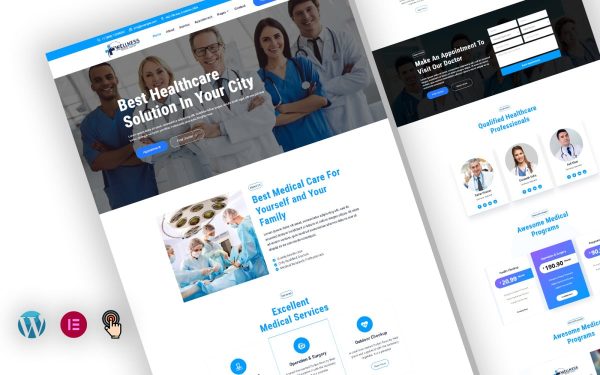 Rxwellness Medical Hospital WordPress Theme - Image 1