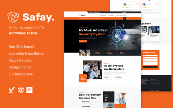Safay - Security & CCTV WordPress Theme - Image 1