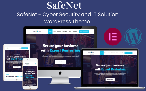 SafeNet - Cyber Security and IT Solution WordPress Theme - Image 1