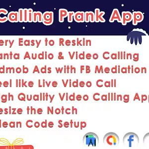 Santa Video Call Prank for Christmas Android App with Admob Ads & FB Mediation