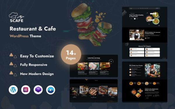 Scafe - Restaurant Or Cafe WordPress Theme - Image 1