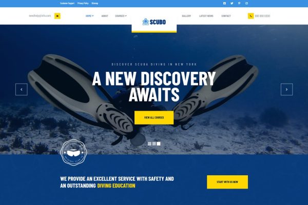 Scubo - Scuba Diving Centre Elementor Template Kit - Image 1