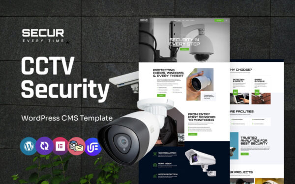 Secur - CCTV And Security Service Multipurpose WordPress Elementor Theme - Image 1
