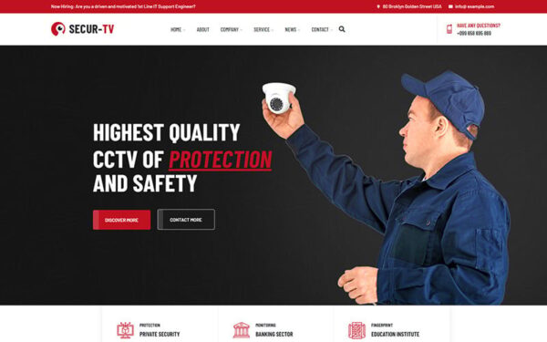 Securtv - CCTV and Security WordPress Theme - Image 1