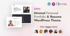 Selfer minimal personal portfolio wordpress theme v125 gplpixel.jpg