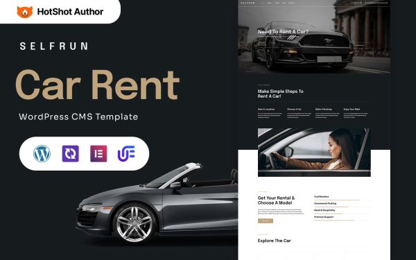 Selfrun - Car Rent WordPress Elementor Theme - Image 1
