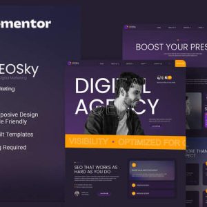 Seosky - Seo Digital Marketing Elementor Template Kit