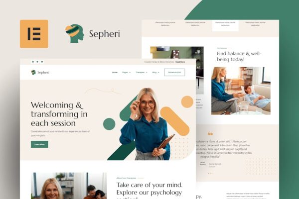 Sepheri - Psychologist Elementor Template Kit - Image 1