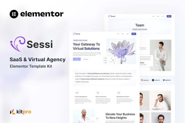 Sessi - Saas & Virtual Agency Elementor Template Kit - Image 1