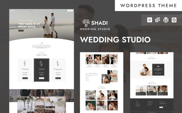 Shadi - Wedding Studio, Photography And Videography WordPress Elementor Theme - Image 1