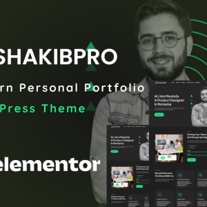 ShakibPro - Personal Portfolio One Page Elementor WordPress Theme