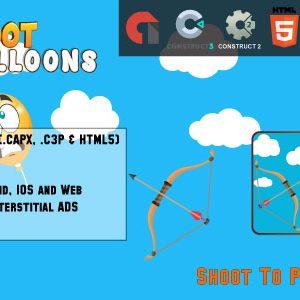Shoot the balloons - HTML5 Game - Web & Mobile + AdMob (CAPX, C3p and HTML5)