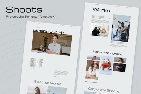 Shoots - Photography Elementor Template Kits - Image 1