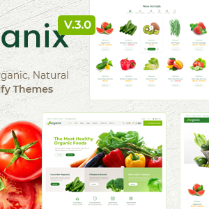 Shopify - Organix Clean, Minimal , Drag & Drop