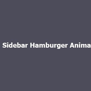 Sidebar Hamburger Animation Menu