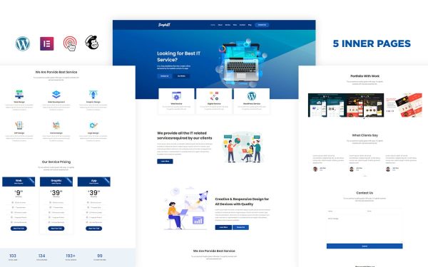 Simpleit - IT Solutions & Business Service WordPress Theme - Image 1