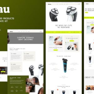Sinau - Shaving & Barbers Products Elementor Template Kit