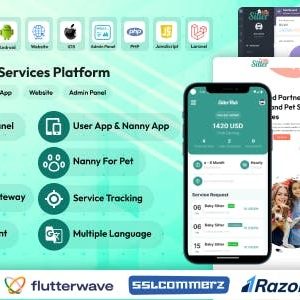 SitterHub - Baby and Pet Sitting Services Platform Full Solution