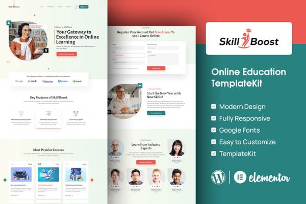 Skill Boost - Online Education Elementor Template Kit - Image 1