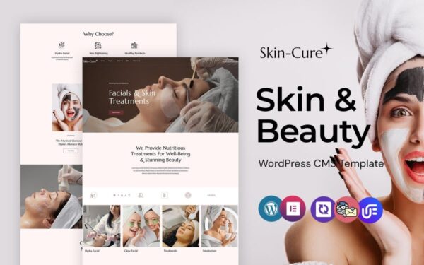 Skincure - Skincare and Treatment WordPress Elementor Theme - Image 1