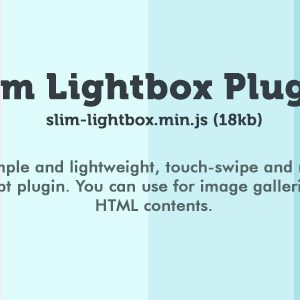 Slim Lightbox Plugin