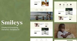 Smileys - Charity & Fundraising Elementor Template Kit