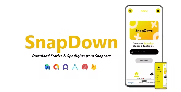 snapdown-snapchat-stories-spotlights-downloader-admob-fan-applovin-.png SnapDown - Snapchat Stories & Spotlights Downloader - ADMOB, FAN, APPLOVIN, FIREBASE, ONESIGNAL - Image 1
