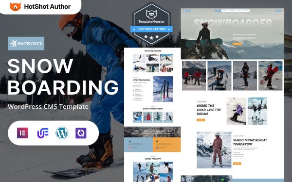 Snowdeck - Snowboarding School And Adventure WordPress Elementor Theme - Image 1