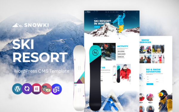 Snowki - Snowboarding School And Winter Skiing Multipurpose WordPress Elementor Theme - Image 1