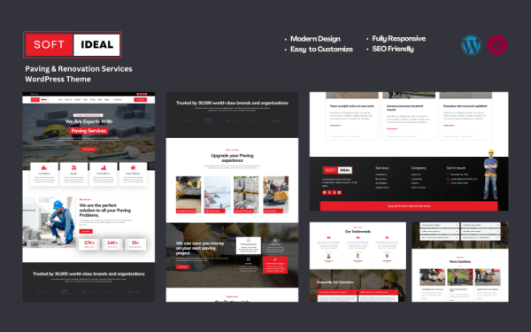 Soft Ideal Paving Sevices WordPress Theme - Image 1