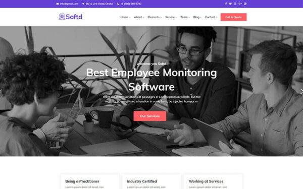 Softd - IT Solution Company Responsive WordPress Theme - Image 1