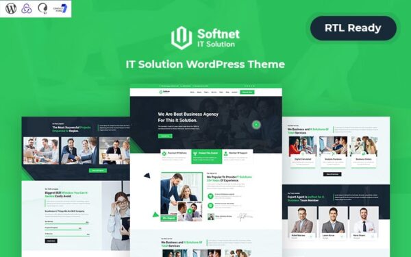 Softnet - IT Solution Company Responsive WordPress Theme - Image 1