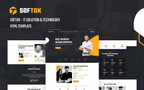 Softok - Technology and IT Solution Website Template - Image 1