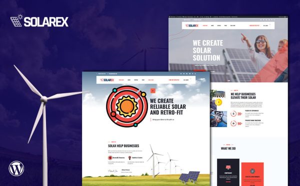 Solarex Renewable Solar Energy WordPress Theme - Image 1