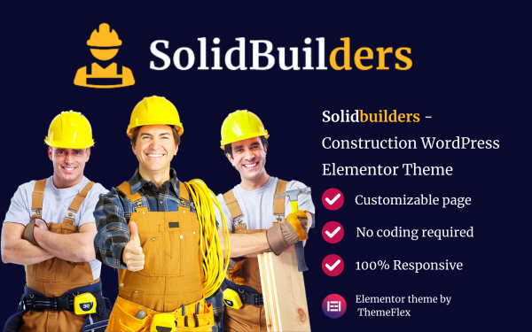 Solidbuilder - Constraction WordPress Elementor Theme - Image 1