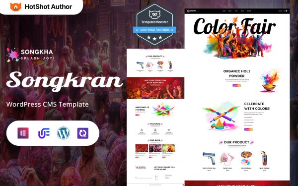 Songkha - Songkran Celebration And Water Festival WordPress Elementor Theme - Image 1