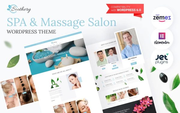 Soothery - SPA & Massage Salon Responsive WordPress Theme - Image 1
