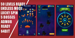 Space mouse invader unity complete project 50 levels codermarket.png