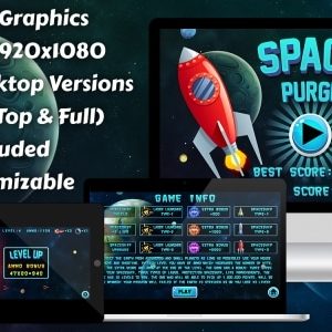 Space Purge - HTML5 Game, Mobile Version+AdMob!!! (Construct 3 | Construct 2 | Capx)