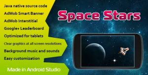 Space stars with admob and leaderboard codermarket.png
