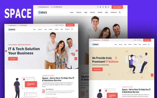 Space- Technology & IT Solutions Wordpress Theme - Image 1