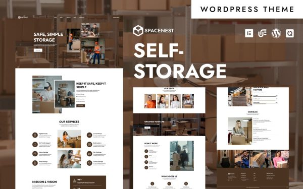 SpaceNest - Self Storage & Moving Solutions WordPress Elementor Theme - Image 1