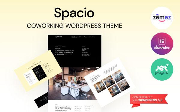 Spacio - Coworking WordPress Theme to Unite Workers - Image 1