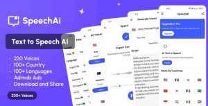 Speechai text to speech app with admob ads and iap codermarket.jpeg