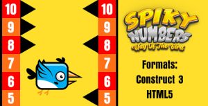 Spiky numbers way of the bird game construct 3 c3p html5 endless game.jpg