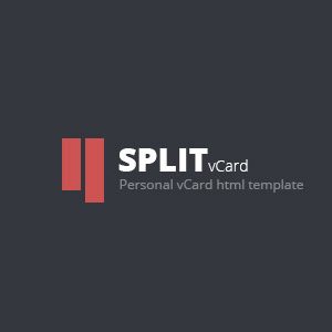 Split : Personal CV/Vcard Template